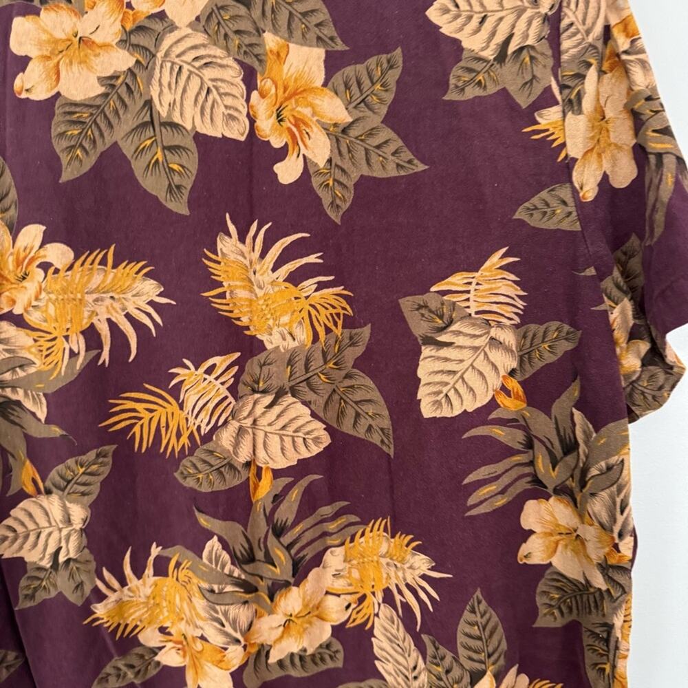 Vintage Sag Harbor Tropical Palm Casual Button Down Shirt Size Large 100% Silk - Picture 7 of 7